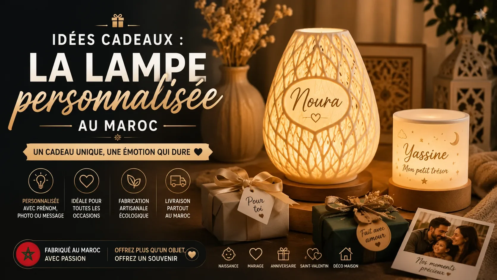 Comment choisir une lampe personnalisée pour offrir au Maroc ?
