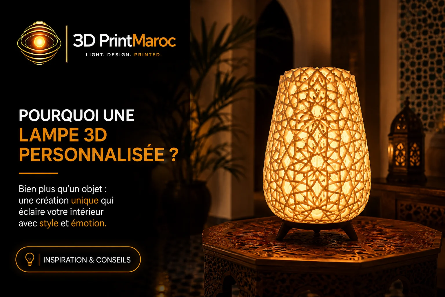 Lampe 3D Personnalisée au Maroc : Guide Complet