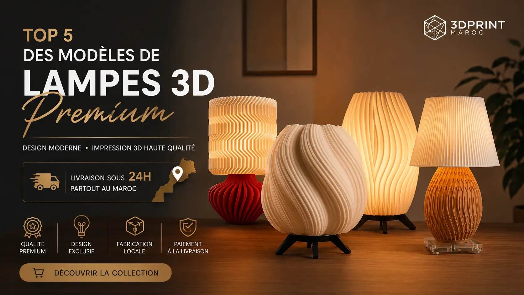 Quels modèles lampe 3d premium livraison sont les plus recommandés au Maroc ?
