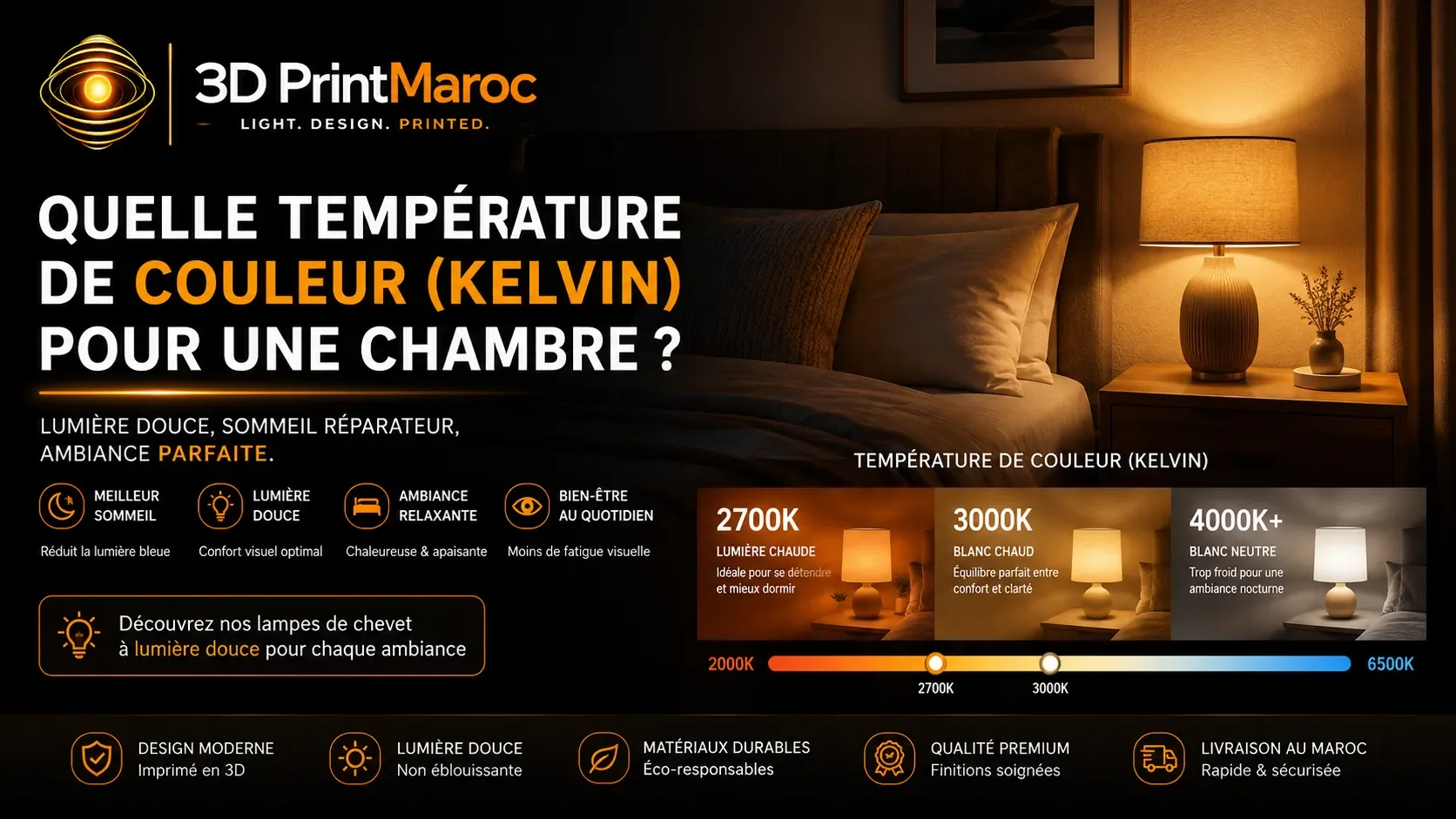 Quelle température de couleur choisir pour une lumière douce chambre ?